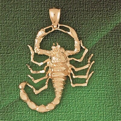 Dazzlers Jewelry Scorpion Pendant Necklace Charm Bracelet in Yellow, White or Rose Gold 2433, MPN: …