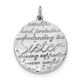 Sister Pendant Sterling Silver Rhodium-plated QC8102, MPN: QC8102, 191101363733