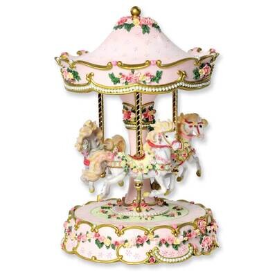 Hearts and Roses Canopy-Wind 3-Horse Carousel GM5912, MPN: GM5912, 842970048664