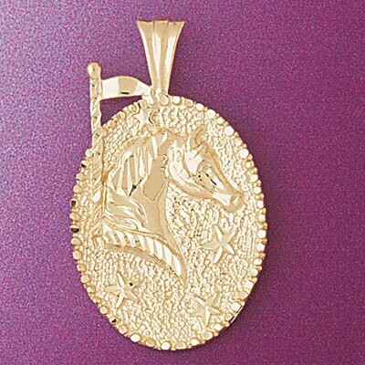 Dazzlers Jewelry Carousel Horse Pendant Necklace Charm Bracelet in Yellow, White or Rose Gold 6014,…
