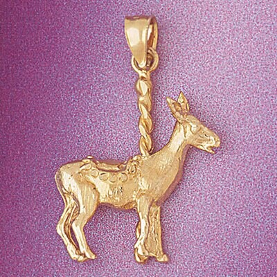 Dazzlers Jewelry Carousel Horse Pendant Necklace Charm Bracelet in Yellow, White or Rose Gold 6013,…