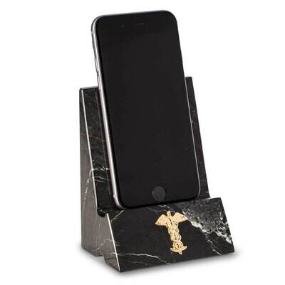 Black Zebra Marble Desktop Phone Tablet Cradle Medical Insignia GM21505, MPN: GM21505, 797140390282