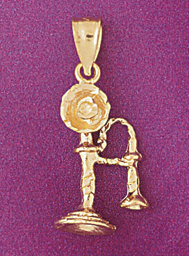 Dazzlers Jewelry Classic Old Phone Pendant Necklace Charm Bracelet in Yellow, White or Rose Gold 65…