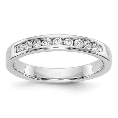 9-Stone Diamond Channel Band 14k White Gold RM3311B-032-WAA, MPN: RM3311B-032-WAA,