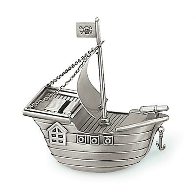 Pewter Finish Pirate Ship Bank GM9096, MPN: GM9096, 47105234589