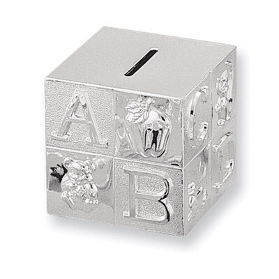 Silver-plated Baby Block Bank GL5271, MPN: GL5271, 15227808803