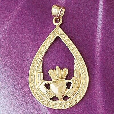 Dazzlers Jewelry Crown Heart Gladdah Pendant Necklace Charm Bracelet in Yellow, White or Rose Gold …