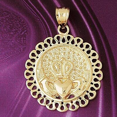 Dazzlers Jewelry Crown Heart Gladdah Pendant Necklace Charm Bracelet in Yellow, White or Rose Gold …