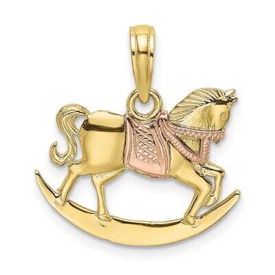Two-Tone 2-D Rocking Horse with Saddle Charm 10k Gold 10K9063, MPN: 10K9063, 883957995281