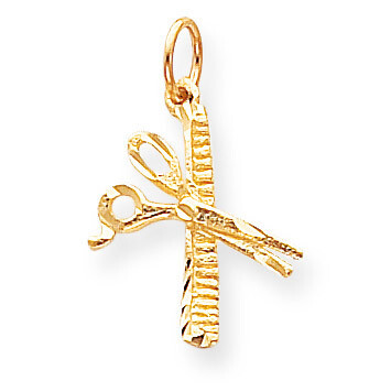 COMB &amp; SCISSORS CHARM 10k Gold 10C761, MPN: 10C761, 883957429885
