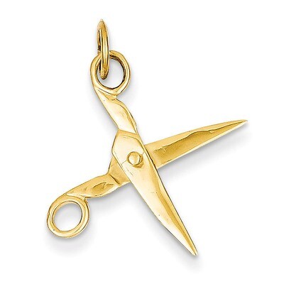 Moveable Scissors Charm 14k Gold XCH125, MPN: XCH125, 883957294278