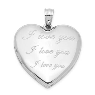 I Love You Ash Holder Heart Locket Sterling Silver Rhodium-plated QLS986, MPN: QLS986, 886774066196