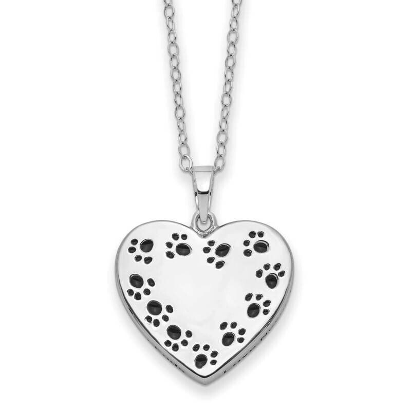 Antiqued Love Never Ends Pet Ash Holder 18 Inch Necklace Sterling Silver QSX779