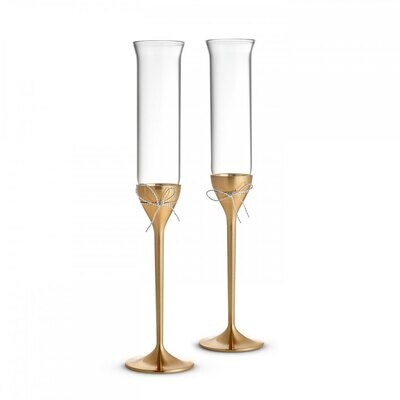 Vera Wang Love Knots Gold Toasting Flute Pair, MPN: 40015390, 701587253680