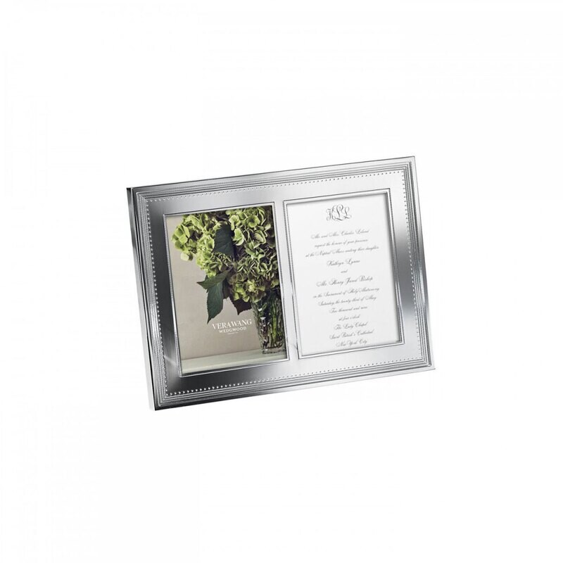 Vera Wang Grosgrain Picture Frame Double Invitation 5 x 7 Inch