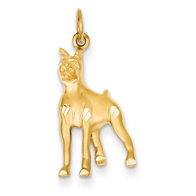 Solid Polished Boxer Charm 14k Gold C528, MPN: C528, 886774090436