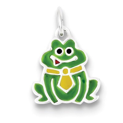 Frog Charm Sterling Silver Enameled QC6260, MPN: QC6260, 883957915371