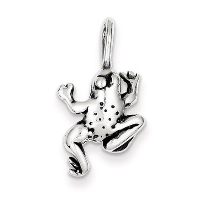 Frog Pendant Antiqued Sterling Silver QC4888, MPN: QC4888, 883957539553