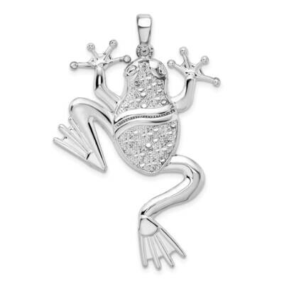 Large Frog Pendant Sterling Silver Polished QC9808, MPN: QC9808, 637218145799