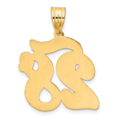 Script Number 28 Pendant 14k Gold Polished SCN28, MPN: SCN28, 196904078495