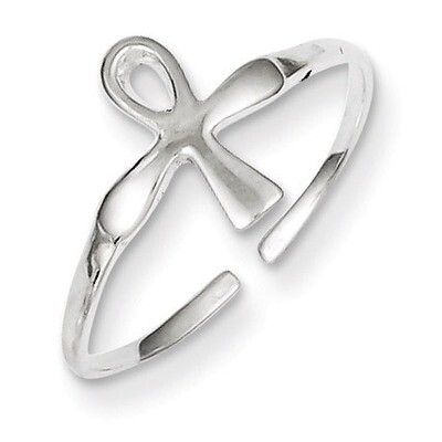 Ankh (Egyptian Cross) Toe Ring Sterling Silver QR839, MPN: QR839, 883957253930