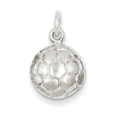 Soccer Ball Charm Sterling Silver QC716, MPN: QC716, 883957916750