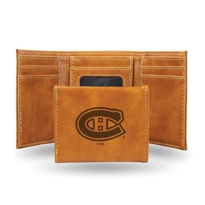 NHL Montreal Canadiens Brown Faux Leather Trifold Wallet GC7839, MPN: GC7839, 767345901385