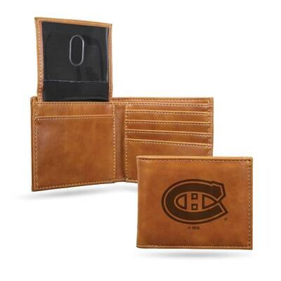 NHL Montreal Canadiens Brown Faux Leather Bi-fold Wallet GC7347, MPN: GC7347, 767345880987