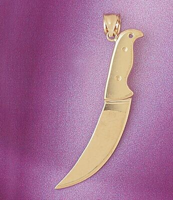 Dazzlers Jewelry Knife Pendant Necklace Charm Bracelet in Yellow, White or Rose Gold 6923, MPN: DZ-…