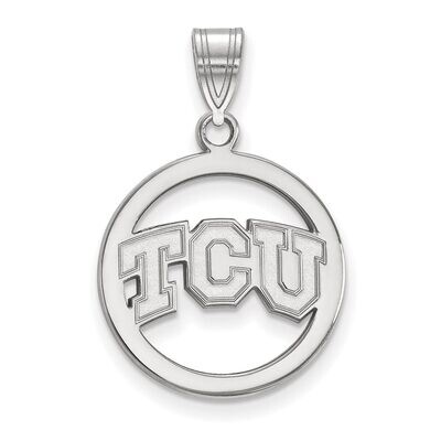 Texas Christian University Sm Pendant in Circle Sterling Silver SS012TCU, MPN: SS012TCU, 8867747001…