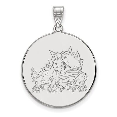 Texas Christian University Extra Large Disc Pendant Sterling Silver SS041TCU, MPN: SS041TCU, 886774…