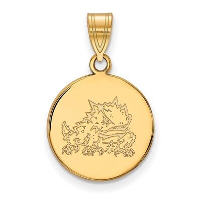 Texas Christian University Medium Disc Pendant Gold-plated Silver GP040TCU, MPN: GP040TCU, 88677494…