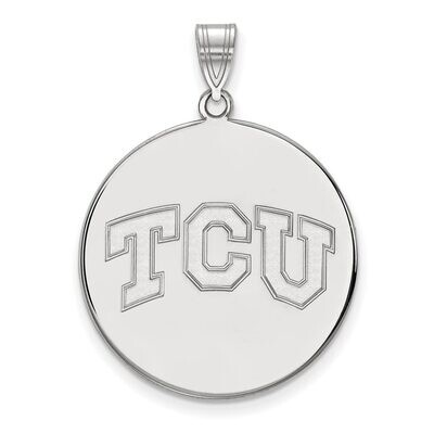 Texas Christian University Extra Large Disc Pendant Sterling Silver SS038TCU, MPN: SS038TCU, 886774…