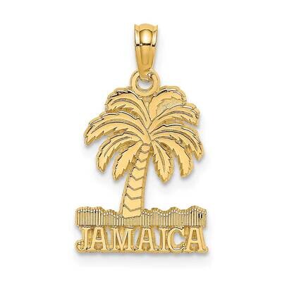 Jamaica Under Palm Tree Charm 14k Gold K7763, MPN: K7763, 637218033485