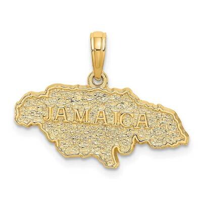 Jamaica Map Charm 14k Gold Textured K8783, MPN: K8783, 637218112784