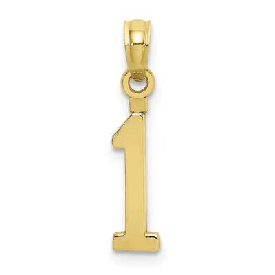 Number 1 Block Charm 10k Gold 10NU01, MPN: 10NU01,