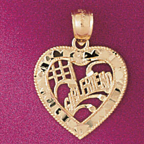 Dazzlers Jewelry Number one Friend Heart Pendant Necklace Charm Bracelet in Yellow, White or Rose G…