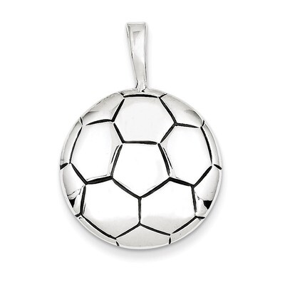 Soccer Ball Pendant Antiqued Sterling Silver QC4141, MPN: QC4141, 883957909776