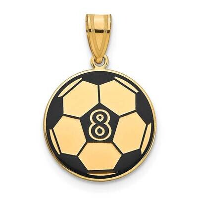 Personalized Soccer Ball with Epoxy Pendant Sterling Silver Gold-plated XNA1365GP, MPN: XNA1365GP,
