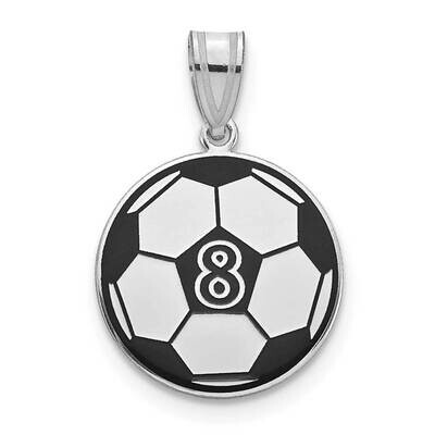 Personalized Soccer Ball with Epoxy Pendant Sterling Silver Rhodium-plated XNA1365SS, MPN: XNA1365S…
