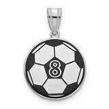 Personalized Soccer Ball with Epoxy Pendant Sterling Silver Rhodium-plated XNA1365SS, MPN: XNA1365S…