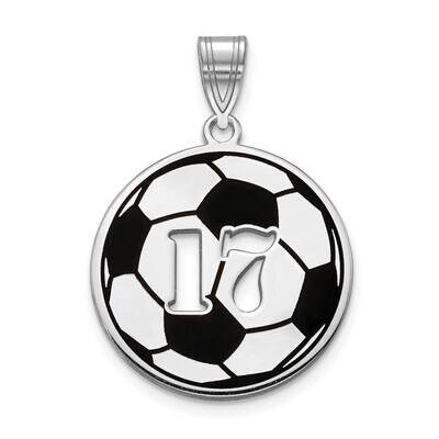 Soccer Ball Charm with Number Sterling Silver Epoxied XNA925SS, MPN: XNA925SS,
