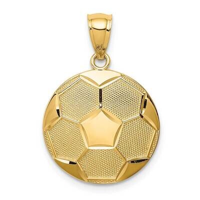 Soccer Pendant 14k Gold C4631, MPN: C4631, 883957733166