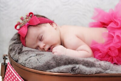 Baby Tiara Hot Pink Bow Crown Headband Princess Headband Princess Tiara Photo Prop Pink Headband Bo…