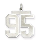 Pendant Number 95 Satin Sterling Silver Large QPP95, MPN: QPP95, 191101282348