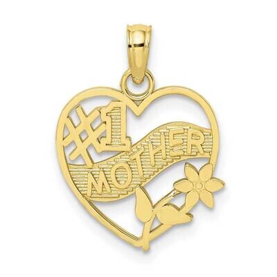 #1 Mother In Heart Frame Pendant 10k Gold 10D3942, MPN: 10D3942,