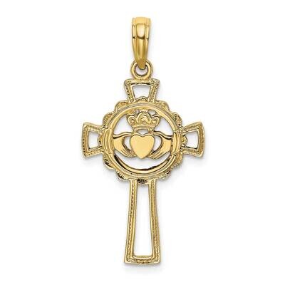 Claddagh Cross Charm 10k Gold 10K8335, MPN: 10K8335,