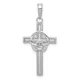 Claddagh Cross Pendant 14k White Gold Polished M1338W, MPN: M1338W, 637218163670