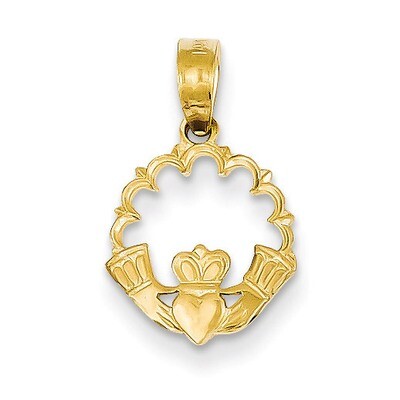 Claddagh Pendant 14k Gold Polished K1529, MPN: K1529, 637218008933