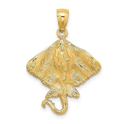Stingray Charm 14k Gold 2-D K7538, MPN: K7538, 637218011483
